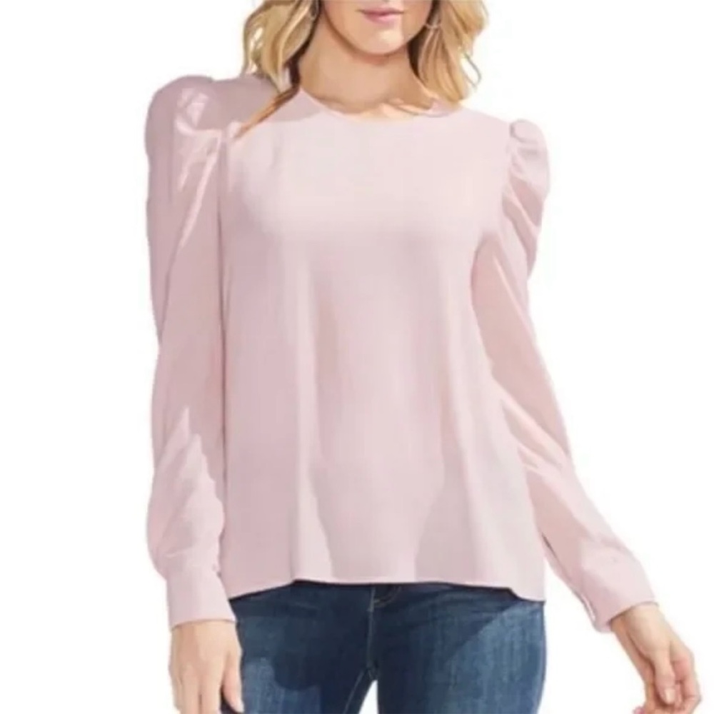 Vince Camuto Light Pink Puff Sleeve Blouse